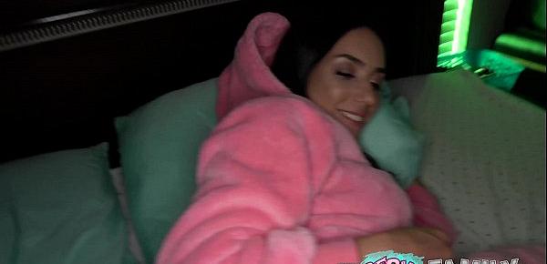  Sneaky Step-Mom Cheats With Me in Onesie - Tia Cyrus -